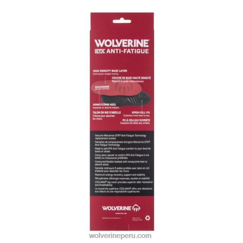 unisexo L24N286 Wolverine rojo Plantillas epx antifatiga 9mm