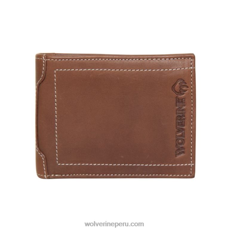 unisexo L24N249 Wolverine marrón cartera bifold raider con ala