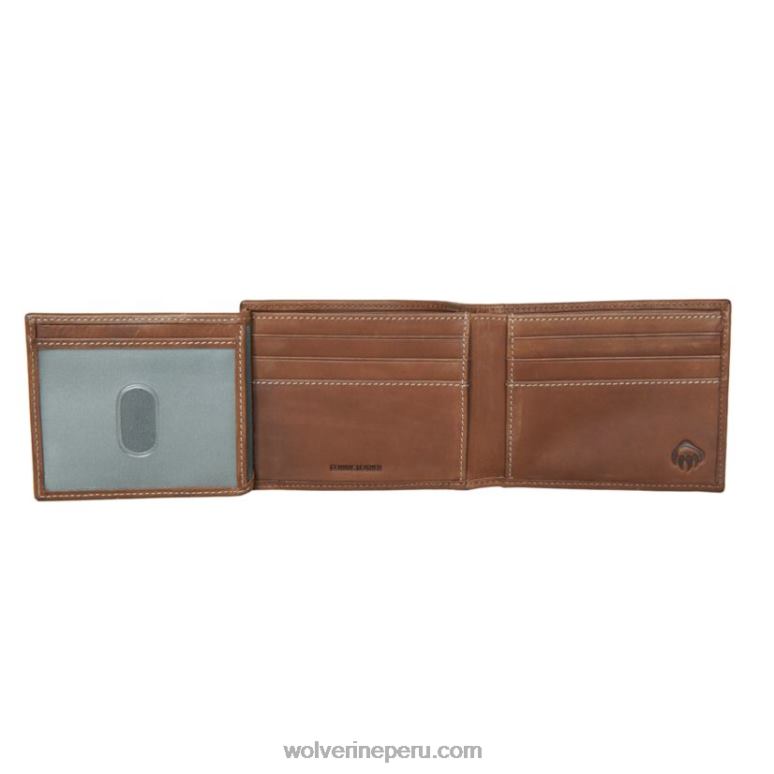 unisexo L24N249 Wolverine marrón cartera bifold raider con ala