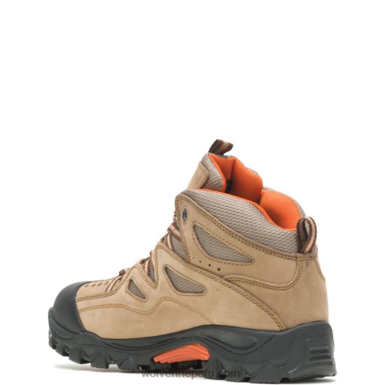 hombres L24N108 Wolverine marrón claro/naranja bota de trabajo resistente al agua con punta de acero durant