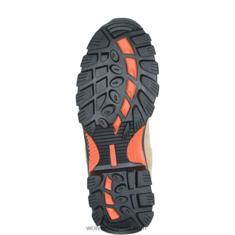 hombres L24N108 Wolverine marrón claro/naranja bota de trabajo resistente al agua con punta de acero durant