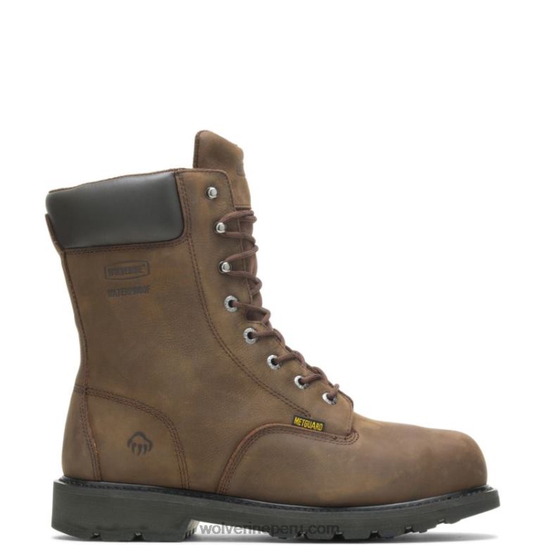 hombres L24N111 Wolverine marrón bota de trabajo impermeable con punta de acero 8 mckay