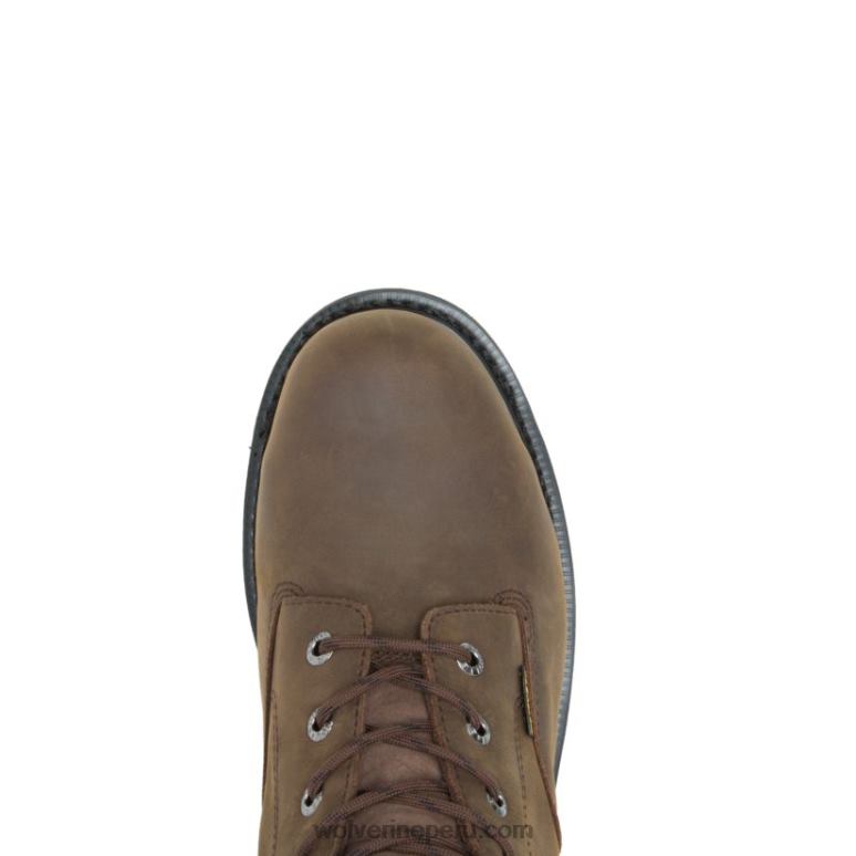hombres L24N111 Wolverine marrón bota de trabajo impermeable con punta de acero 8 mckay