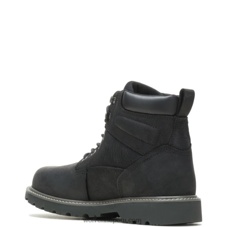 hombres L24N12 Wolverine negro Bota de trabajo Floorhand impermeable con punta de acero de 6