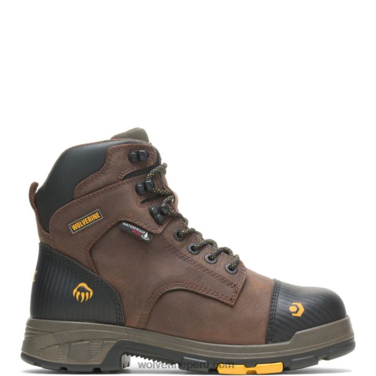 hombres L24N131 Wolverine marrón bota impermeable met-guard carbonmax 6" blade lx