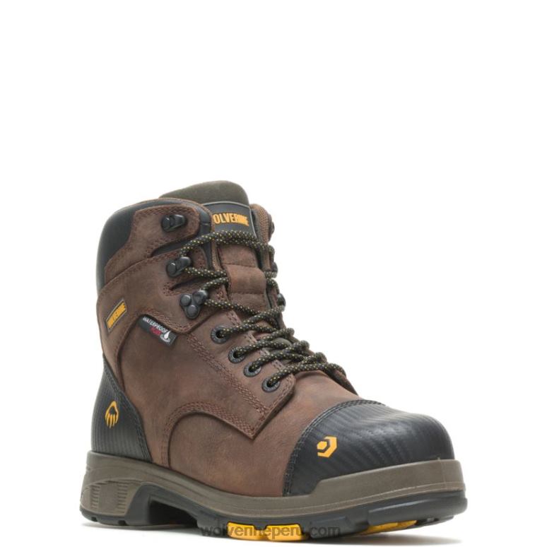 hombres L24N131 Wolverine marrón bota impermeable met-guard carbonmax 6