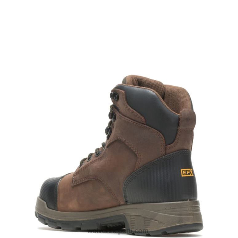 hombres L24N131 Wolverine marrón bota impermeable met-guard carbonmax 6