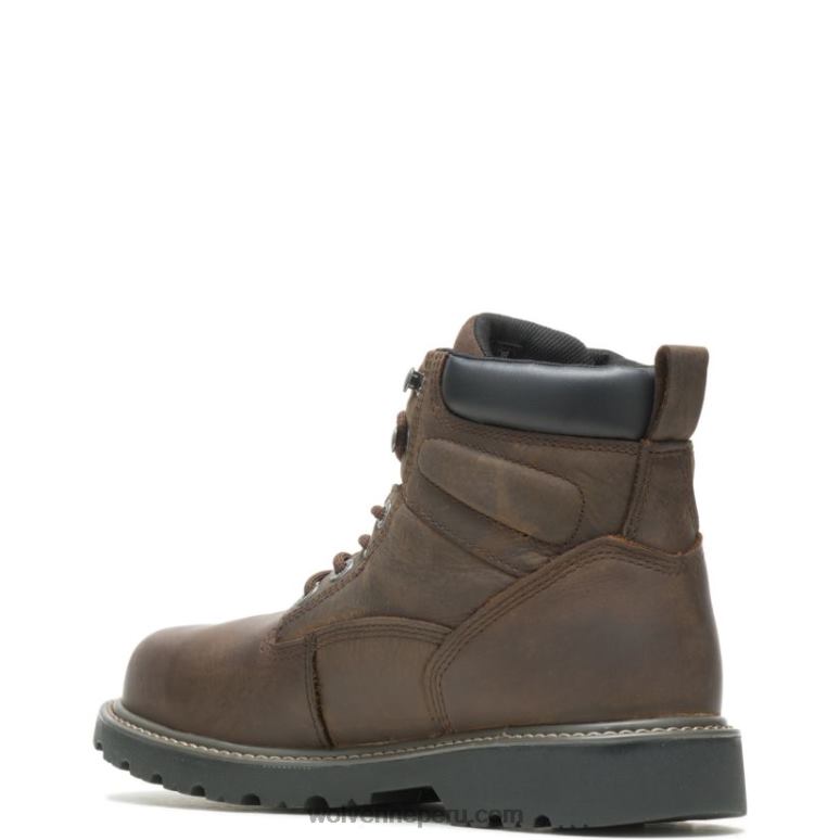 hombres L24N13 Wolverine marron oscuro Bota de trabajo Floorhand impermeable con punta de acero de 6