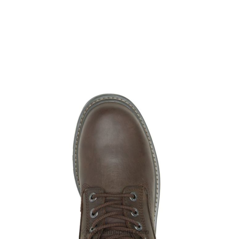 hombres L24N13 Wolverine marron oscuro Bota de trabajo Floorhand impermeable con punta de acero de 6