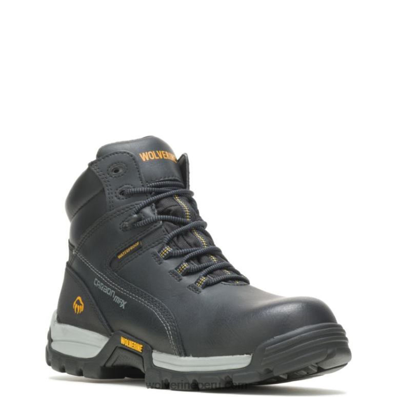 hombres L24N142 Wolverine negro Bota de trabajo de 6
