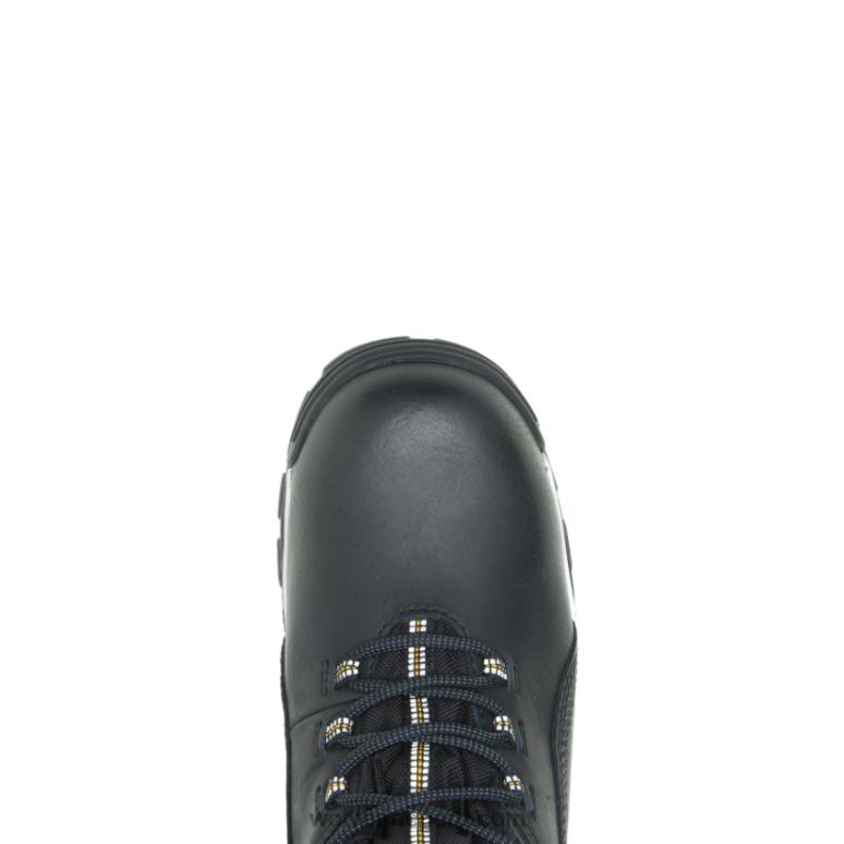 hombres L24N142 Wolverine negro Bota de trabajo de 6