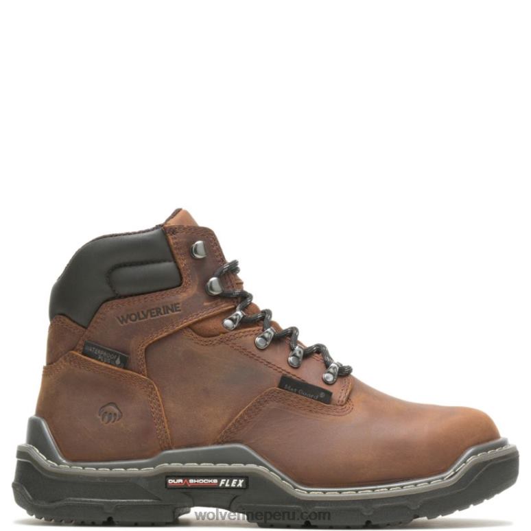 hombres L24N143 Wolverine maní bota de trabajo resistente al agua raider durashocks 6" met-guard