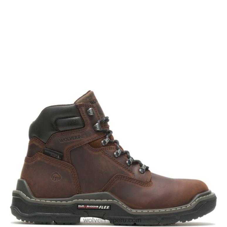 hombres L24N168 Wolverine maní botas de trabajo impermeables raider durashocks de 6"