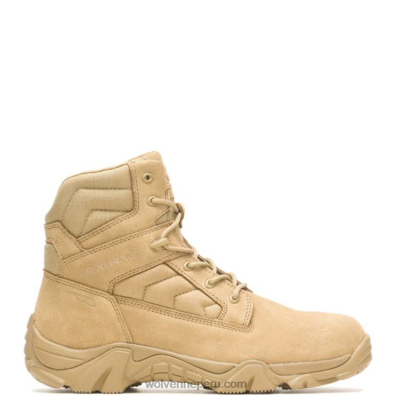 hombres L24N216 Wolverine coyote Bota táctica impermeable Wilderness de 6"