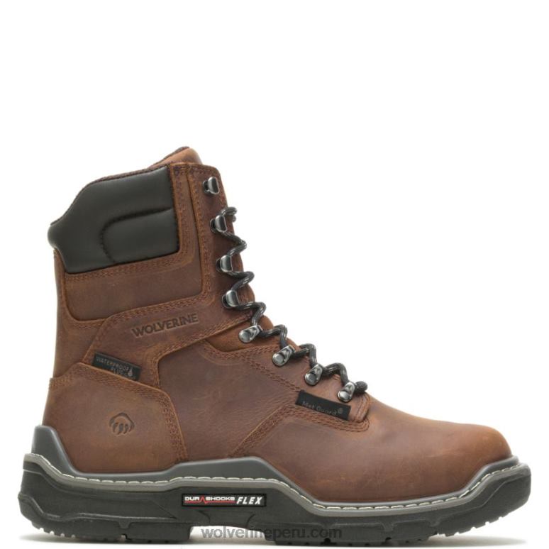 hombres L24N228 Wolverine maní bota de trabajo resistente al agua raider durashocks 8" met-guard