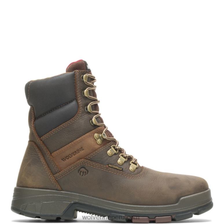 hombres L24N33 Wolverine marron oscuro bota de trabajo cabor epx impermeable con punta de material compuesto de 8"