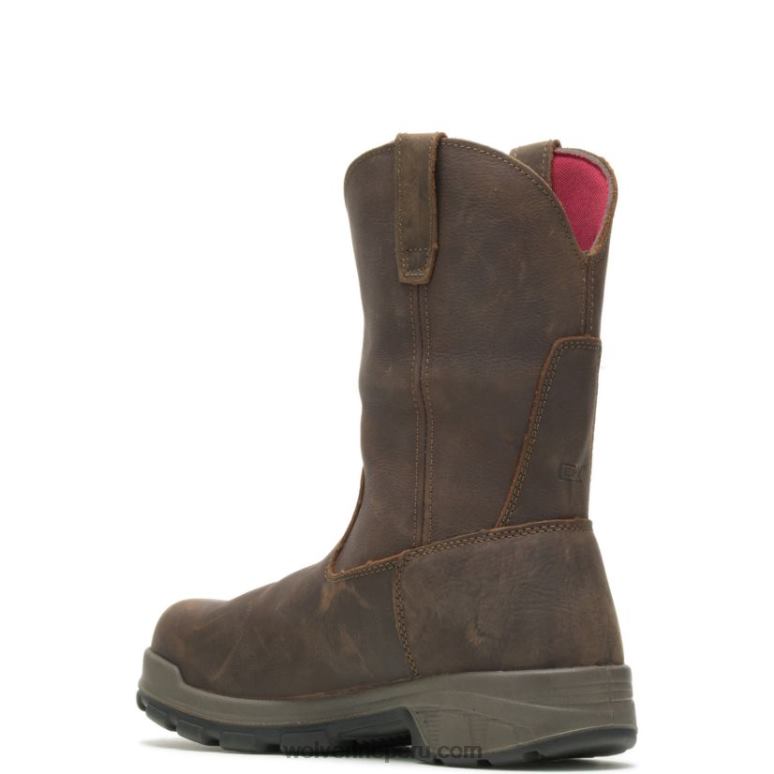 hombres L24N40 Wolverine marron oscuro cabor epx impermeable composite toe wellington
