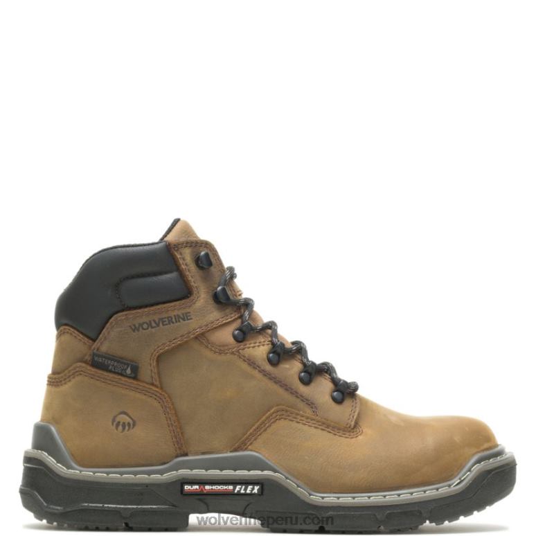 hombres L24N45 Wolverine marrón bota de trabajo raider durashocks impermeable 6" carbonmax