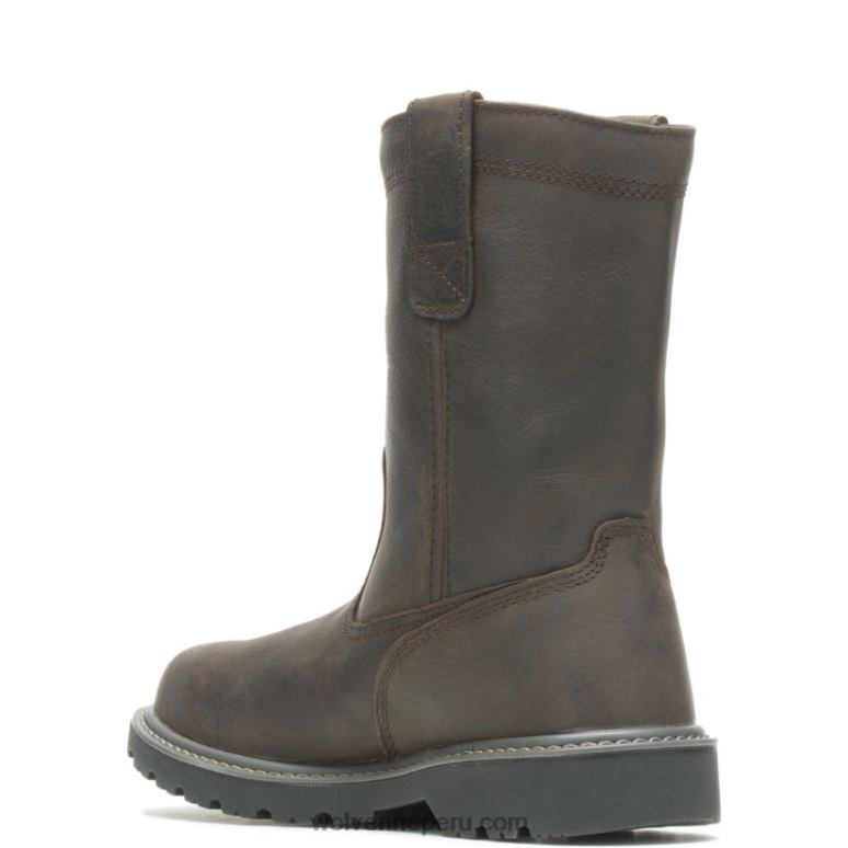 hombres L24N46 Wolverine marron oscuro Floorhand impermeable con punta de acero 10