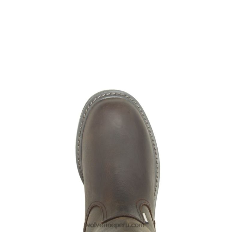 hombres L24N46 Wolverine marron oscuro Floorhand impermeable con punta de acero 10