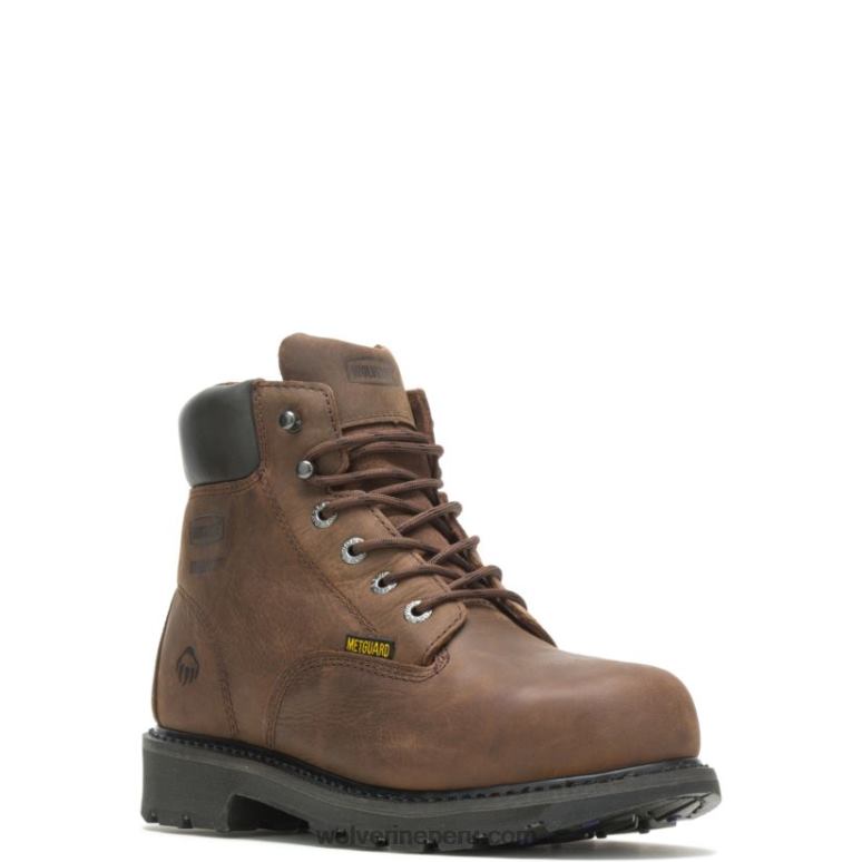 hombres L24N50 Wolverine marrón bota de trabajo impermeable con punta de acero 6 mckay