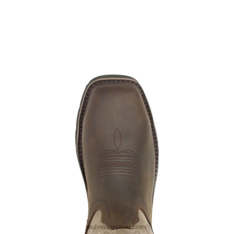 hombres L24N64 Wolverine topo/marrón botas de trabajo impermeables con puntera de acero rancher