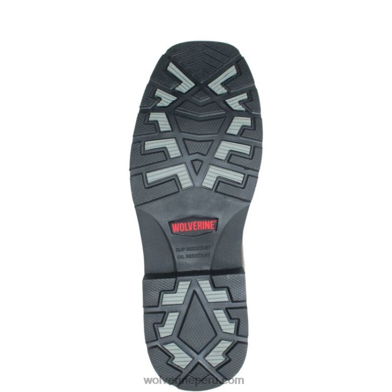 hombres L24N70 Wolverine marrón oscuro botas de agua impermeables con puntera de acero rancher