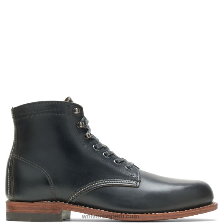 hombres L24N193 Wolverine negro Bota original de 1000 millas con punta lisa