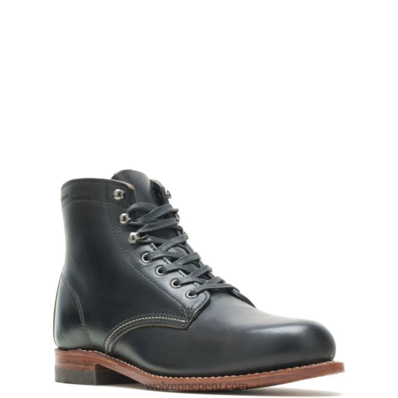 hombres L24N193 Wolverine negro Bota original de 1000 millas con punta lisa