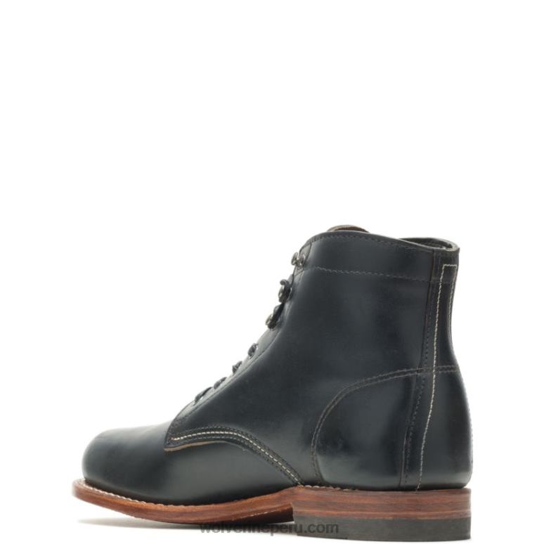 hombres L24N193 Wolverine negro Bota original de 1000 millas con punta lisa