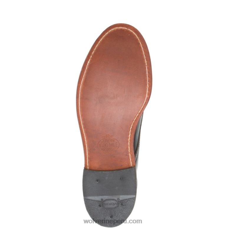 hombres L24N193 Wolverine negro Bota original de 1000 millas con punta lisa