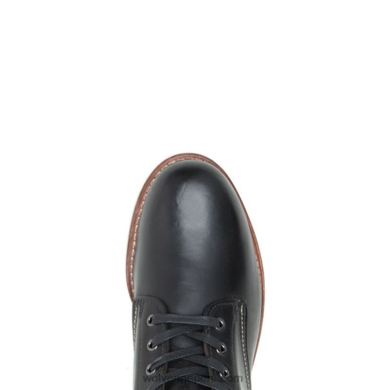 hombres L24N193 Wolverine negro Bota original de 1000 millas con punta lisa