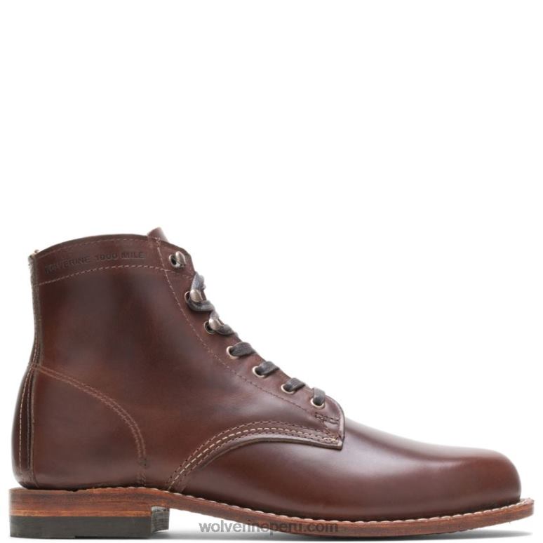 hombres L24N194 Wolverine marrón Bota original de 1000 millas con punta lisa
