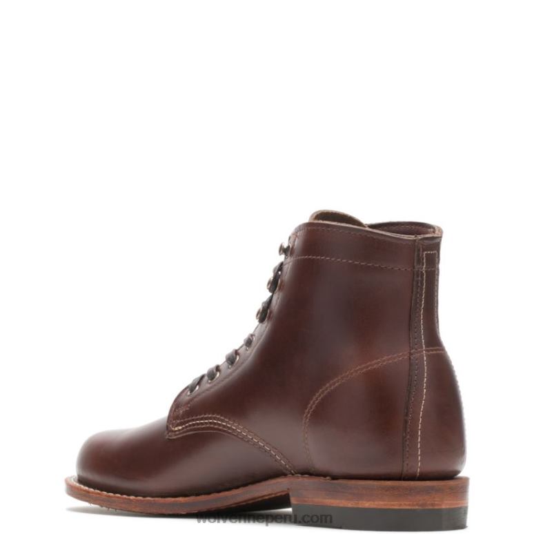 hombres L24N194 Wolverine marrón Bota original de 1000 millas con punta lisa