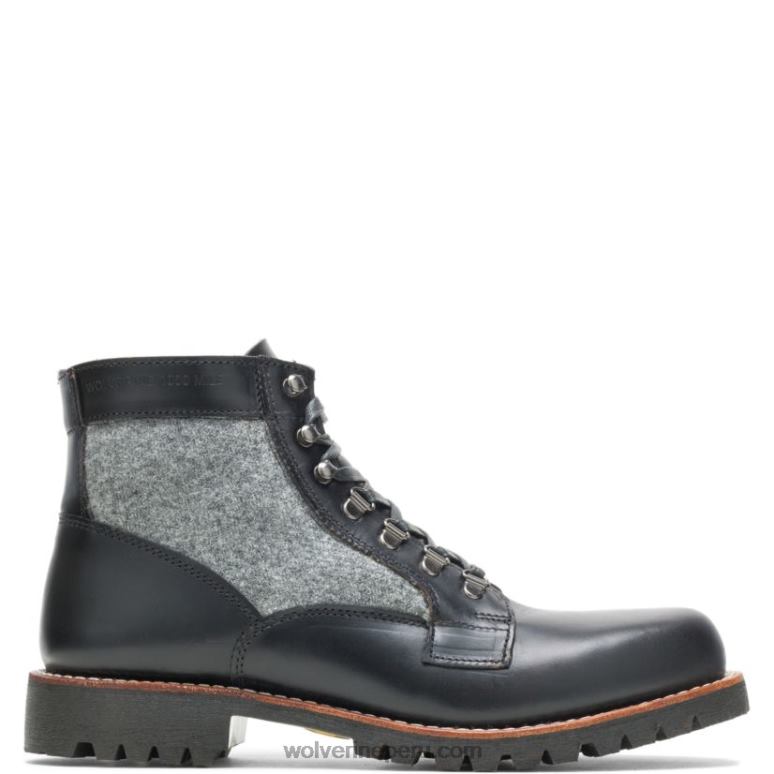 hombres L24N223 Wolverine Gris oscuro bota robusta faribault x 1000 mile con punta lisa