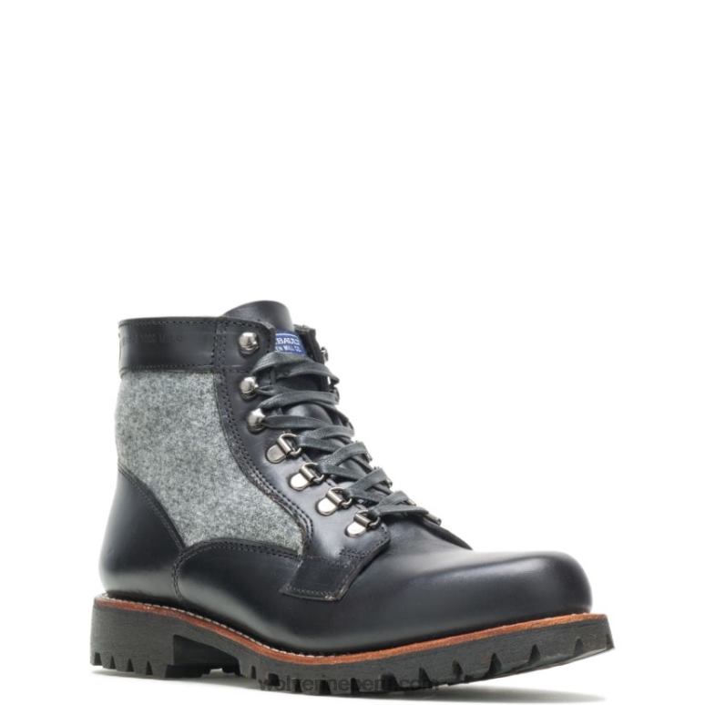 hombres L24N223 Wolverine Gris oscuro bota robusta faribault x 1000 mile con punta lisa