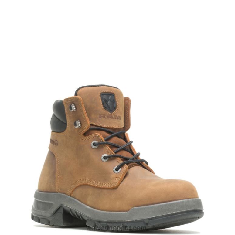 hombres L24N109 Wolverine marrón colección ram trucks - bota de trabajo con punta de seguridad tradesman