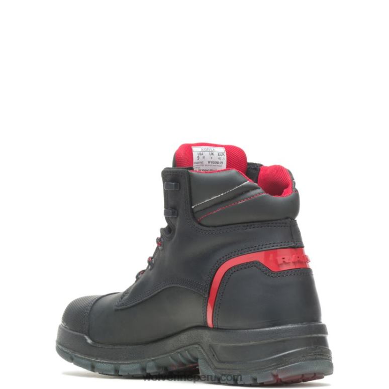 hombres L24N119 Wolverine negro/rojo colección ram trucks - botas de trabajo rebeldes con punta de seguridad