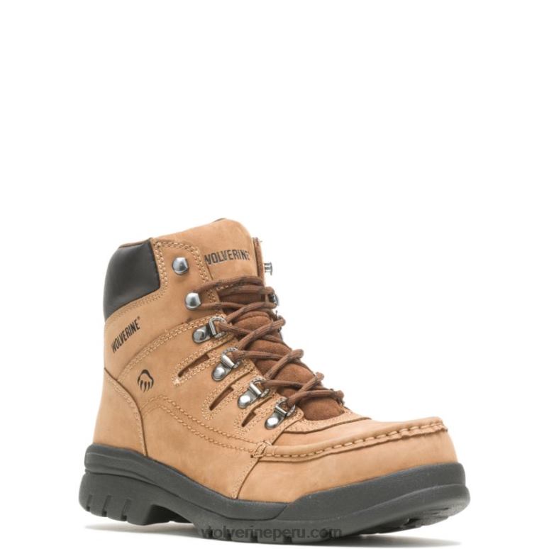 hombres L24N127 Wolverine marrón Bota de trabajo Potomac English Moc con punta de acero de 6