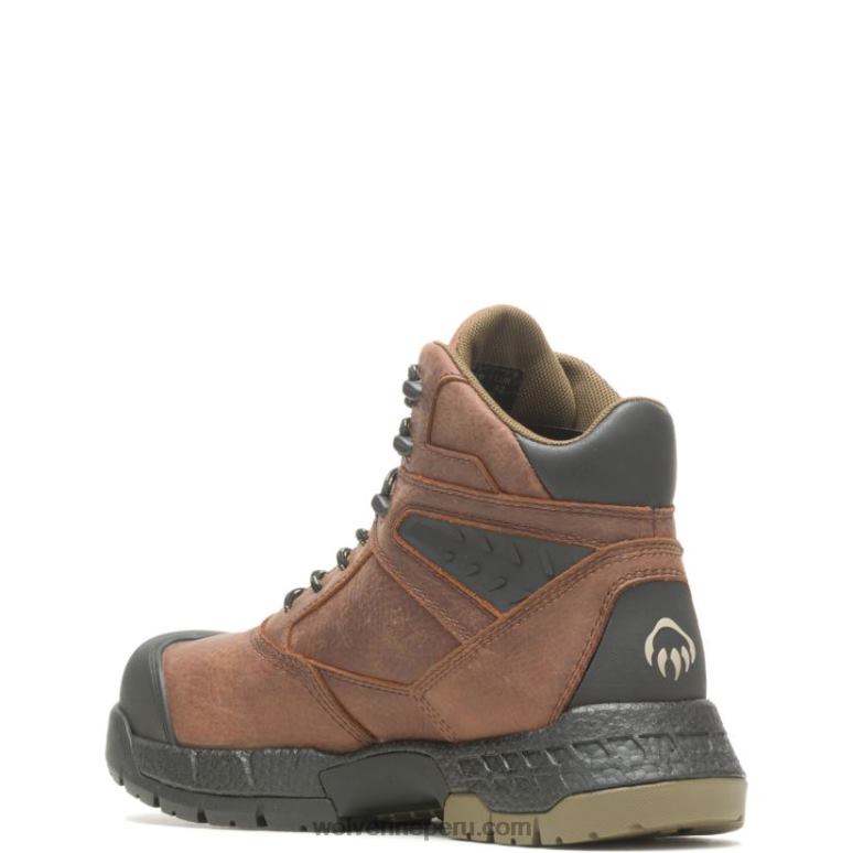 hombres L24N135 Wolverine marrón bota de trabajo rush ultraspring 6