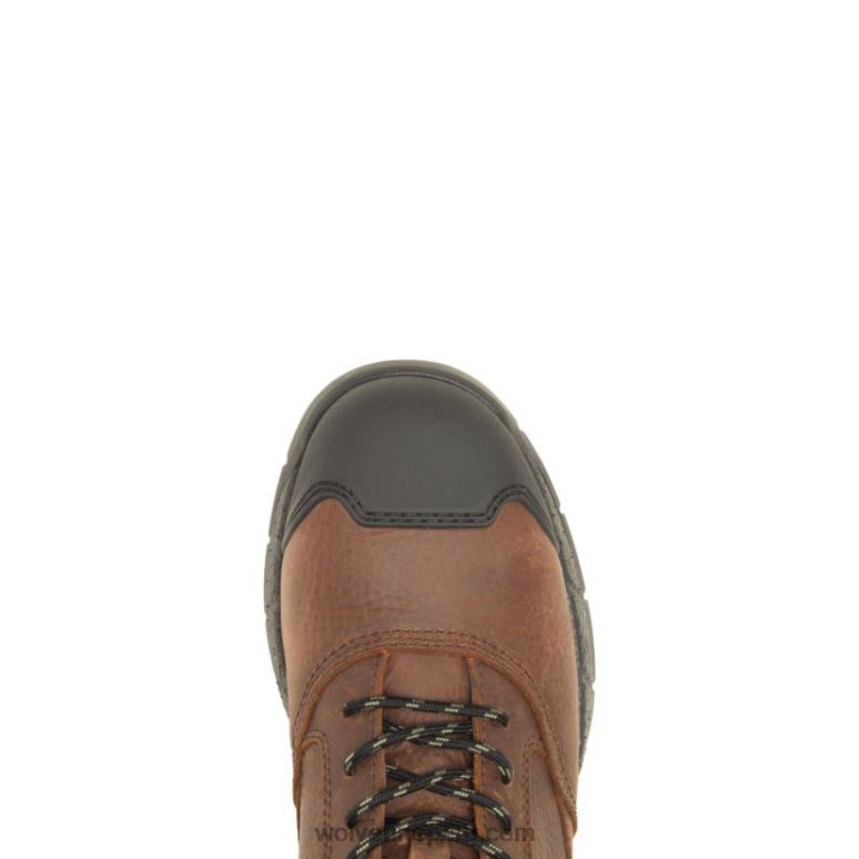 hombres L24N135 Wolverine marrón bota de trabajo rush ultraspring 6