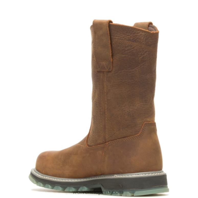 hombres L24N144 Wolverine sudán marrón bota de trabajo wellington con punta de acero floorhand lx