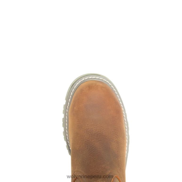 hombres L24N144 Wolverine sudán marrón bota de trabajo wellington con punta de acero floorhand lx