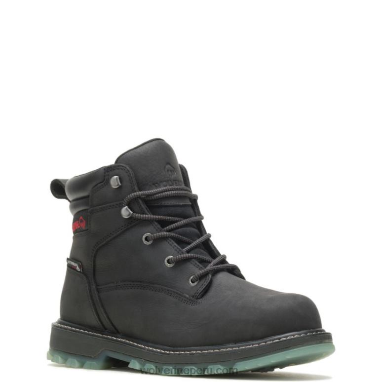 hombres L24N157 Wolverine negro bota de trabajo floorhand lx 6