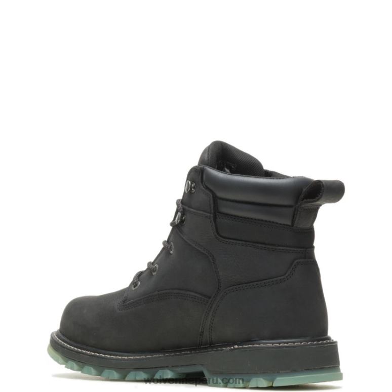 hombres L24N157 Wolverine negro bota de trabajo floorhand lx 6