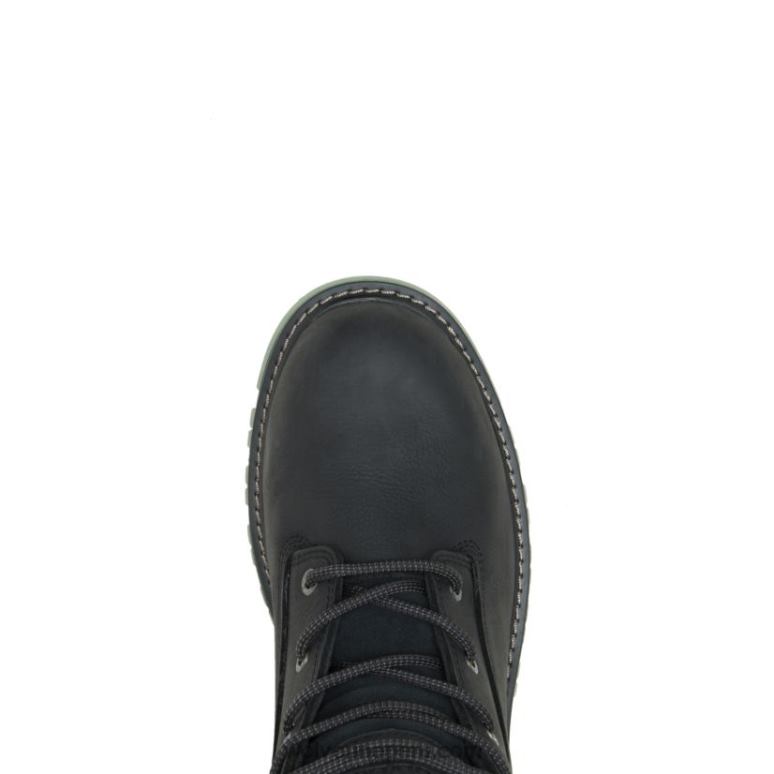 hombres L24N157 Wolverine negro bota de trabajo floorhand lx 6