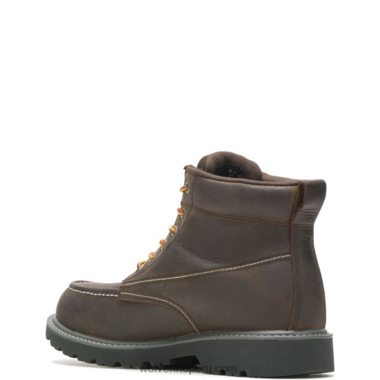 hombres L24N170 Wolverine café oscuro Bota de trabajo Floorhand Moc Toe 6