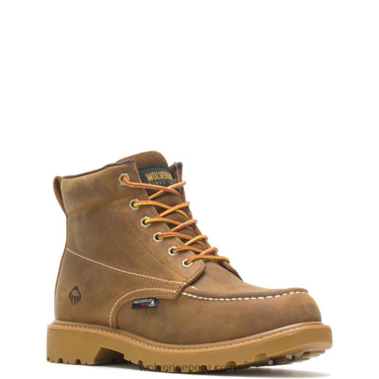 hombres L24N171 Wolverine broncearse Bota de trabajo Floorhand Moc Toe 6