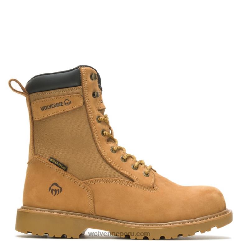 hombres L24N39 Wolverine trigo Bota de trabajo con punta de acero de 8" con aislamiento para mano de obra