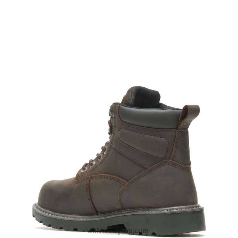 hombres L24N54 Wolverine marron oscuro Bota de trabajo con punta de acero de 6